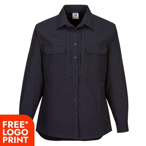 Womens Utility Stretch Long Sleeve Shirt Thumbnail