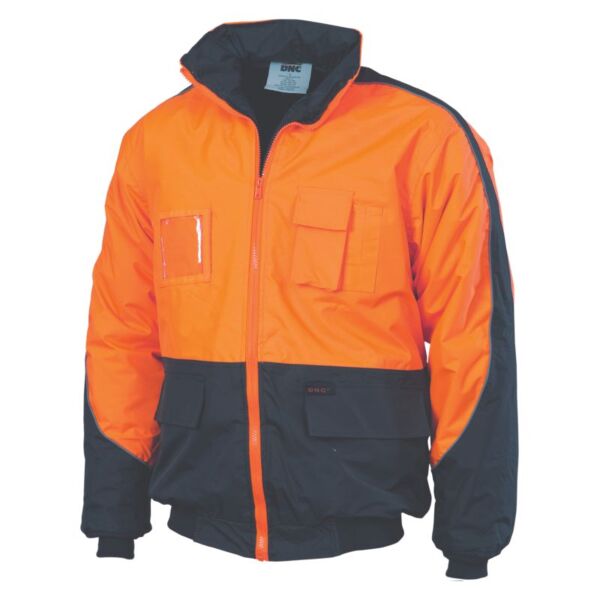 Mens Hi Vis Contrast Bomber Jacket Thumbnail
