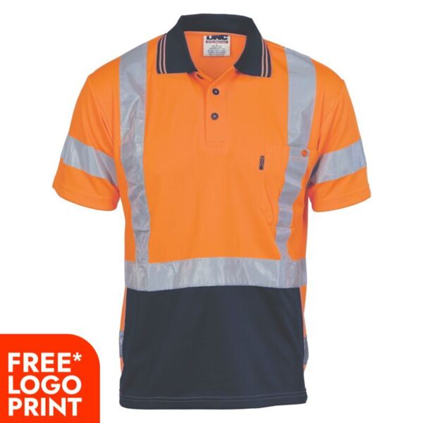 Hi Vis Cool Breathe Polo Shirt with Cross Back Thumbnail