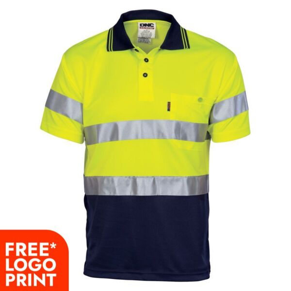Hi Vis Cool Breathe Polo Shirt With CSR Tape Thumbnail
