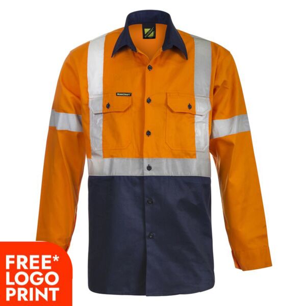 Mens Hi Vis X Pattern CSR L/S Shirt Thumbnail